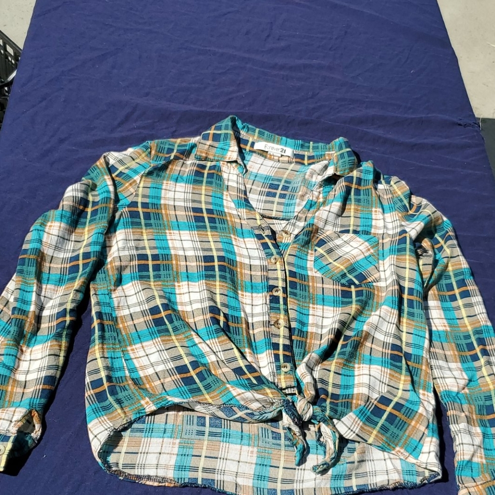 Forever 21 Tie Front Shirt
